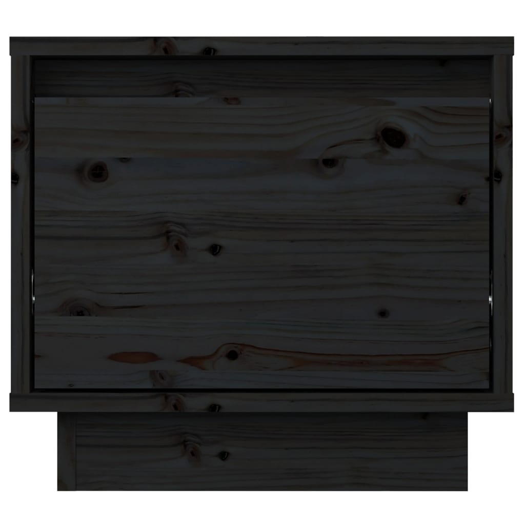 vidaXL sengeborde 2 stk. 35x34x32 cm massivt fyrretræ sort