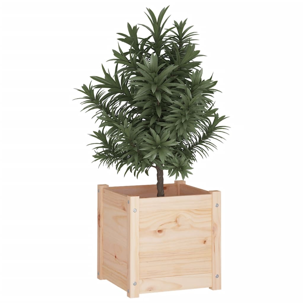 vidaXL plantekasser 2 stk. 40x40x40 cm massivt fyrretræ