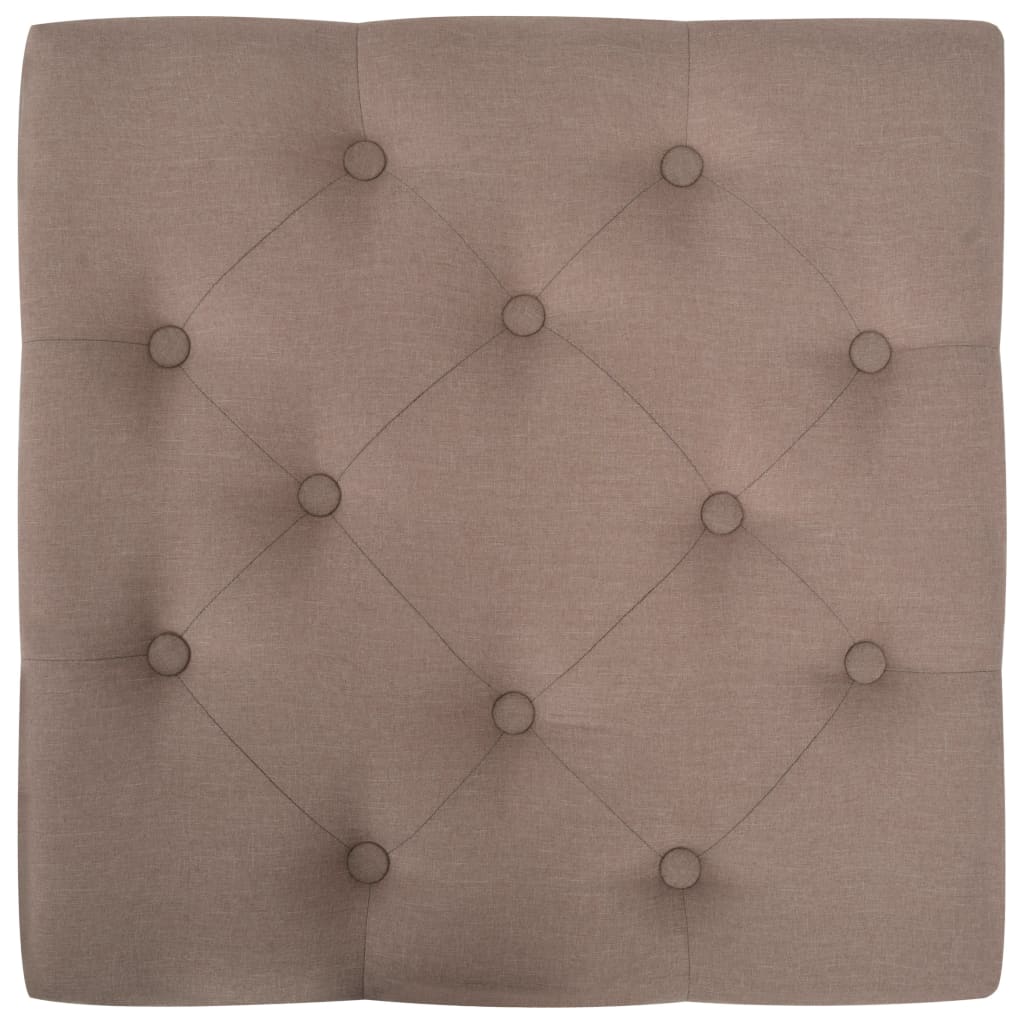 vidaXL taburet polyester 60 x 60 x 36 cm brun