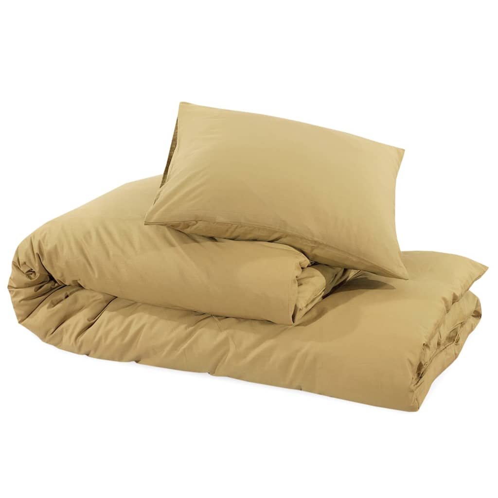 vidaXL sengetøj 155x220 cm let mikrofiberstof gråbrun