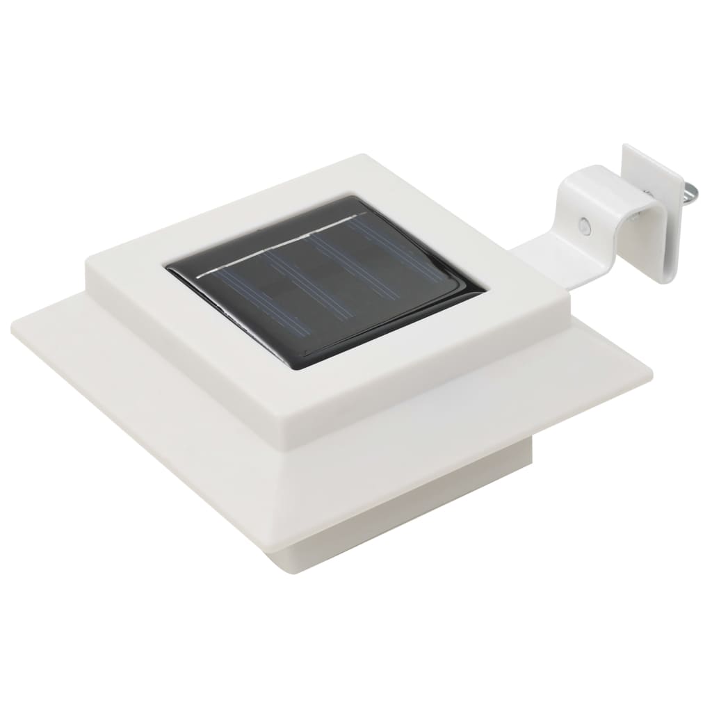vidaXL LED-solcellelamper 6 stk. 12 cm firkantet hvid