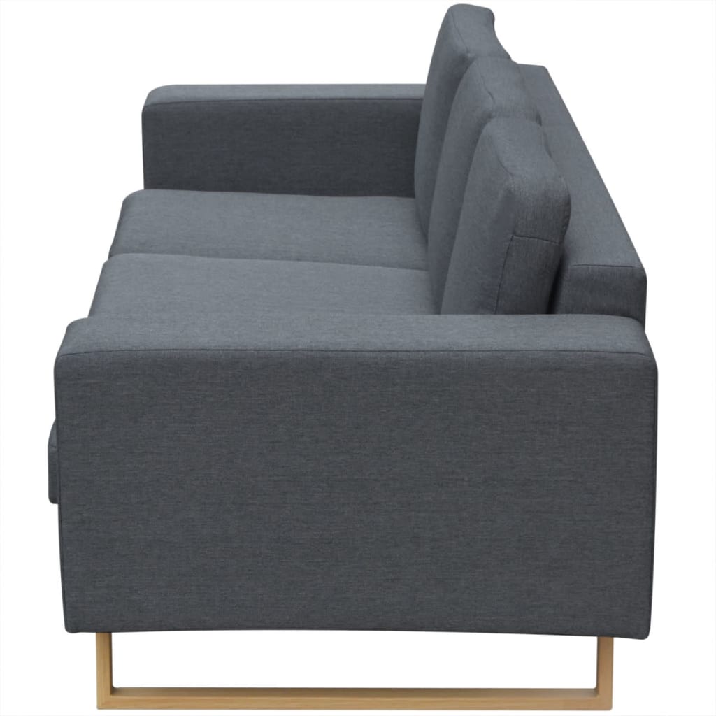 vidaXL 2-sæders og 3-sæders sofasæt mørkegrå