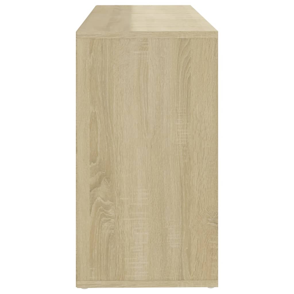 vidaXL skobænk 103x30x54,5 cm konstrueret træ hvid og sonoma-eg