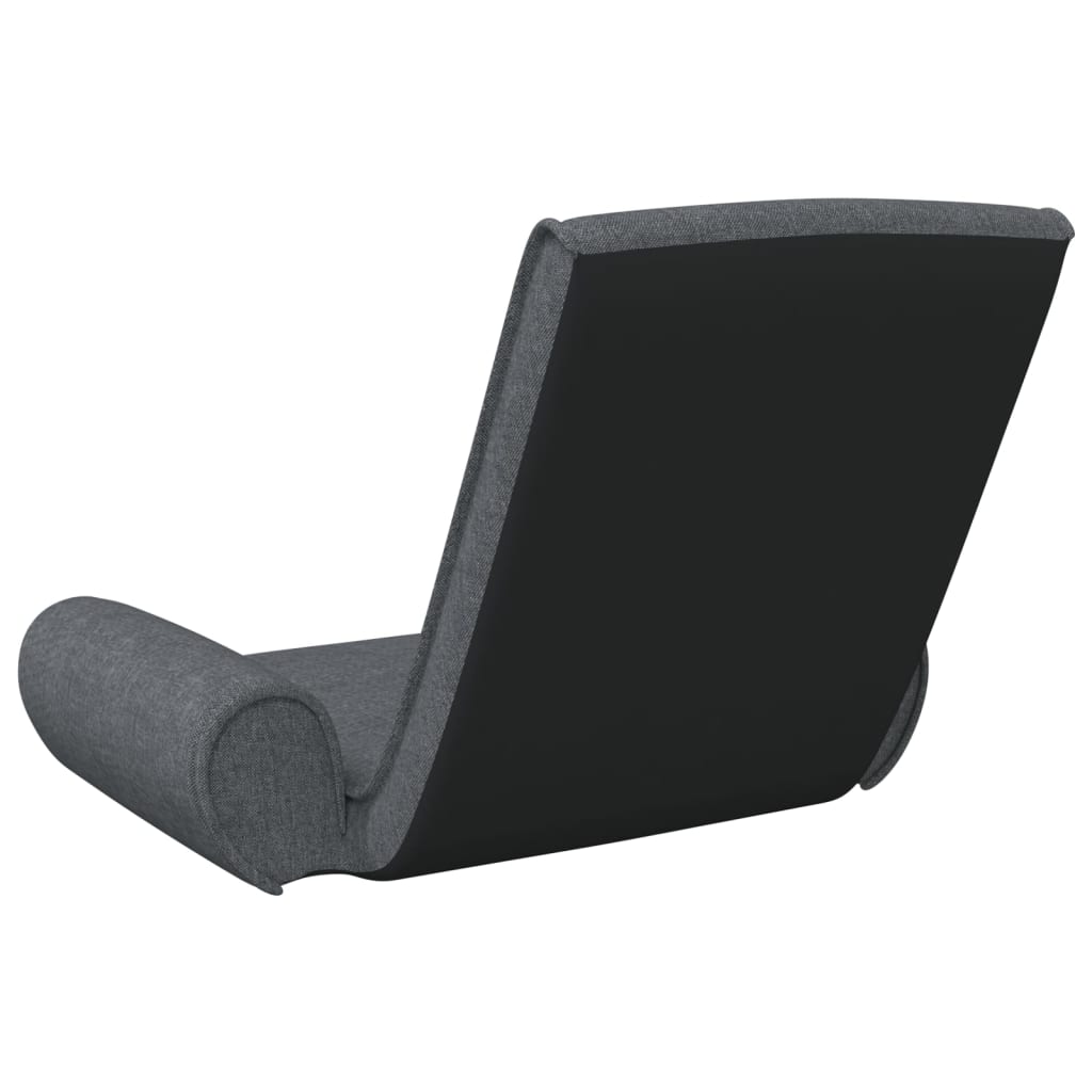vidaXL foldbar gulvstol stof mørkegrå