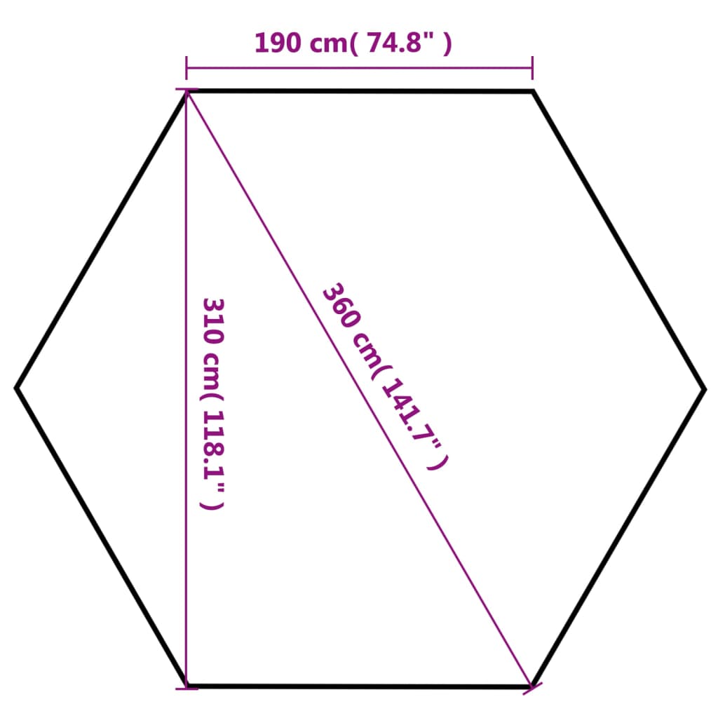 vidaXL sekskantet sammenfoldeligt pop-op-festtelt i mørkeblå 3,6x3,1 m