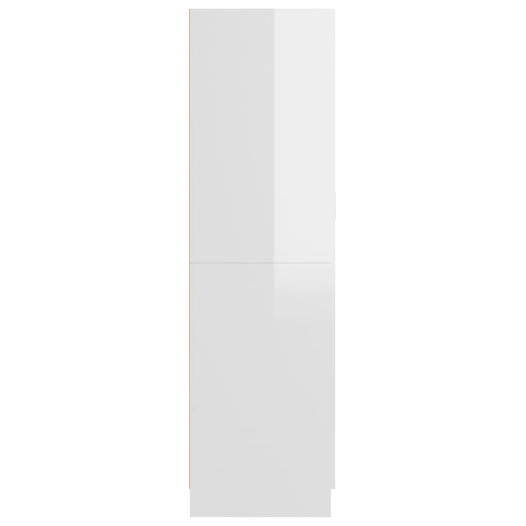 vidaXL klædeskab 82,5x51,5x180 cm spånplade hvid højglans