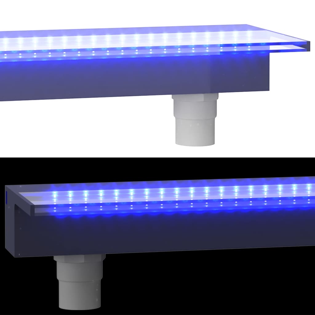vidaXL vandfald med RGB LED'er 60 cm akryl
