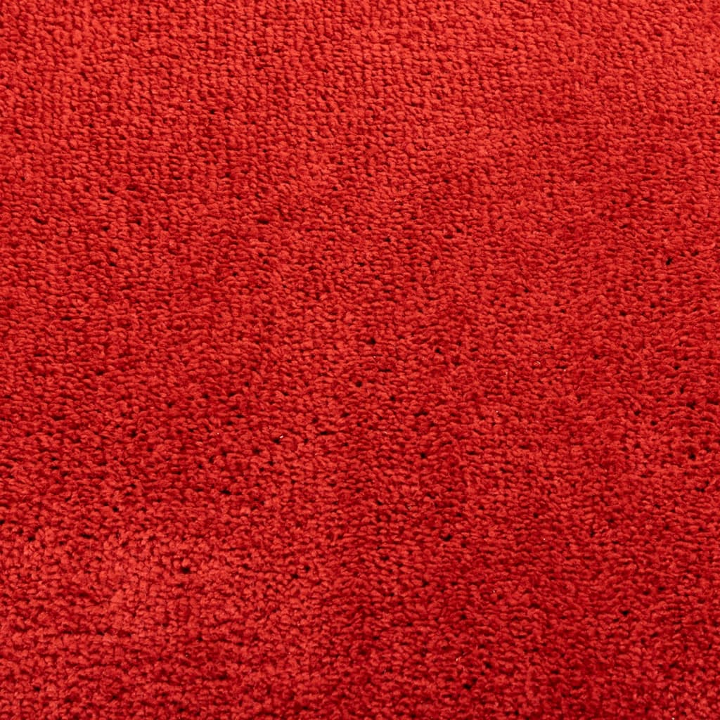 vidaXL gulvtæppe OVIEDO 80x250 cm kort luv rød
