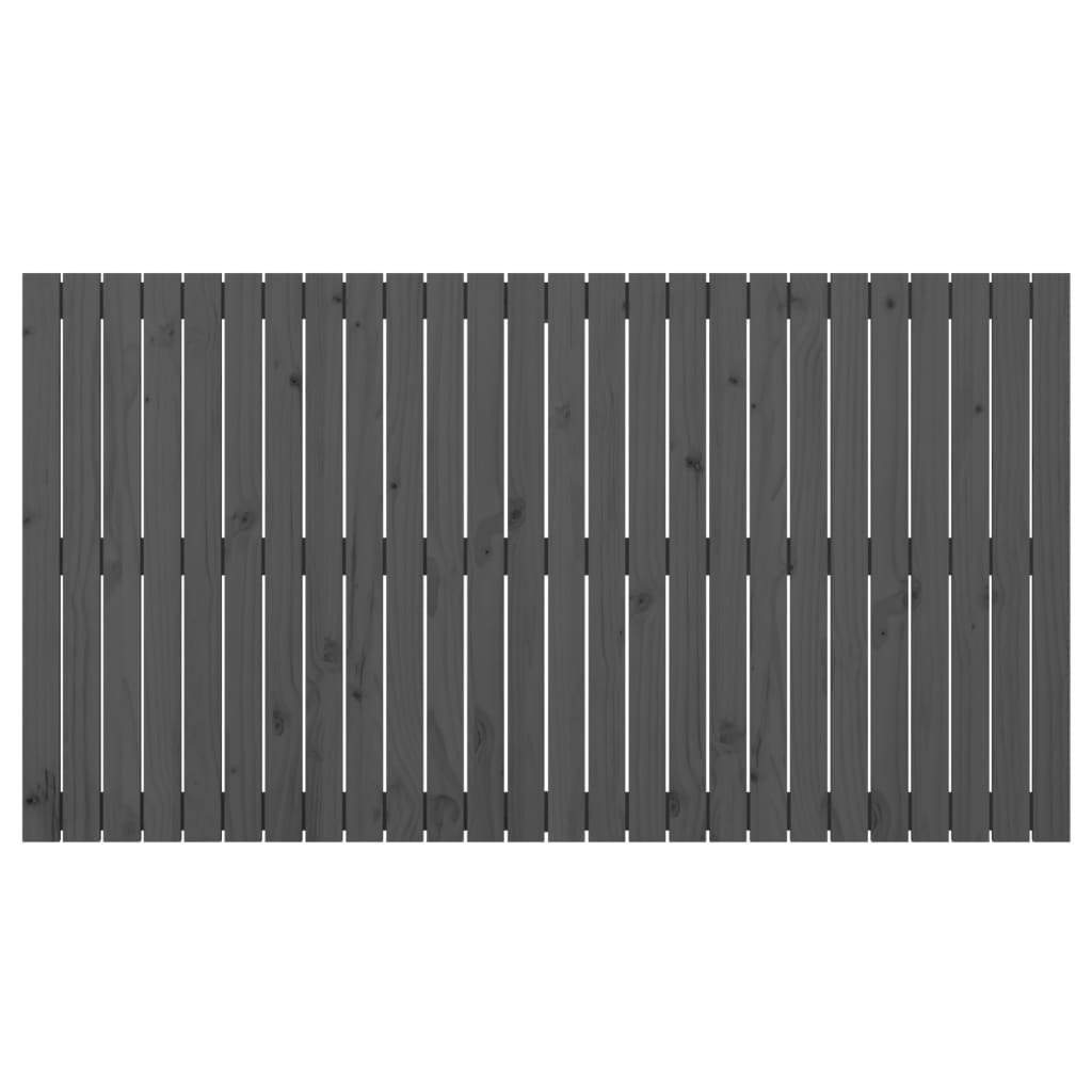 vidaXL sengegavl 166x3x90 cm massivt fyrretræ grå