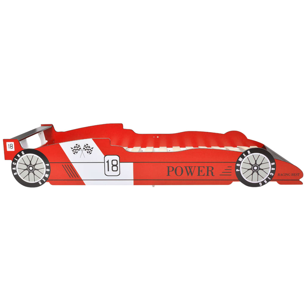 vidaXL racerbilseng til børn 90x200 cm rød