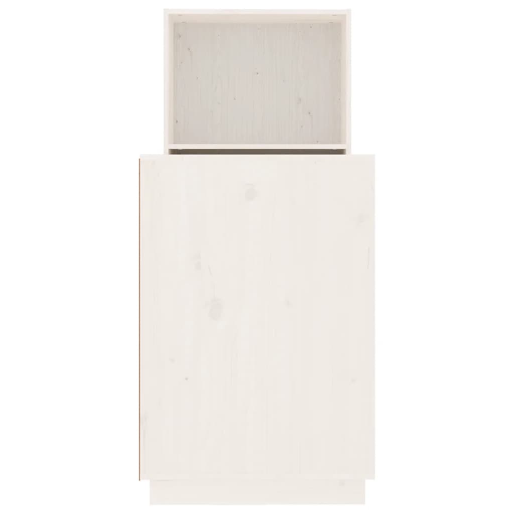 vidaXL skrivebord 110x53x117 cm massivt fyrretræ hvid