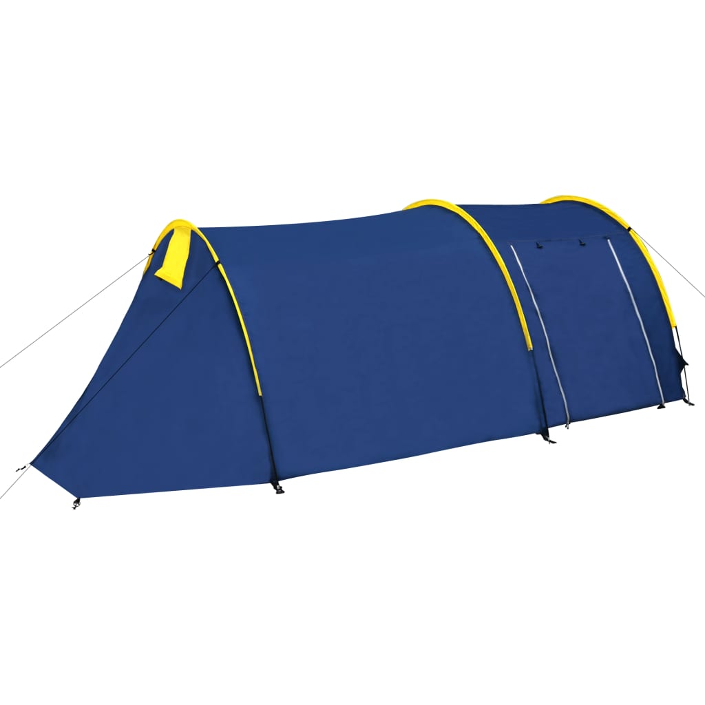 vidaXL campingtelt 4 personer marineblå og gul