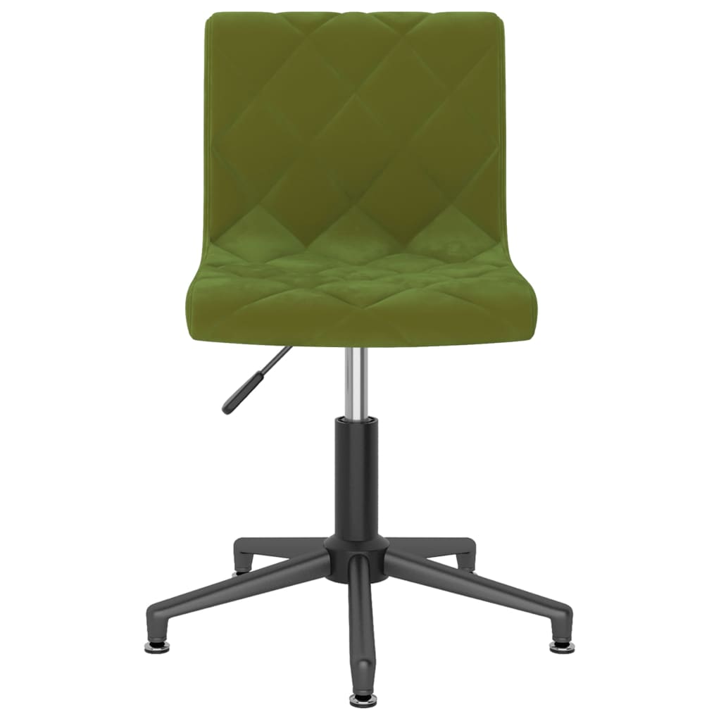 vidaXL drejelige spisebordsstole 2 stk. fløjl lysegrøn