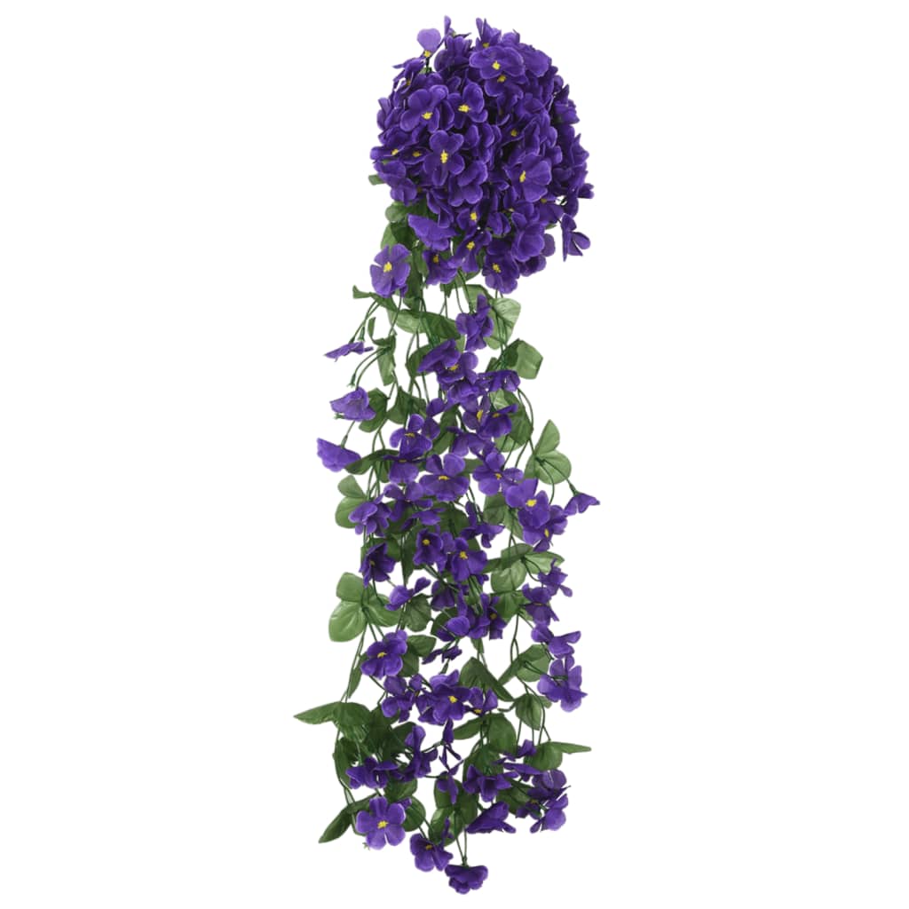 vidaXL kunstige blomsterguirlander 3 stk. 85 cm mørklilla