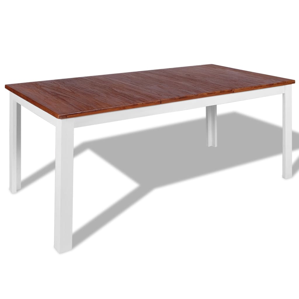 vidaXL spisebord massivt teak mahogni 180x90x75 cm