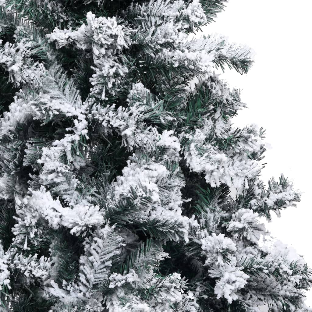vidaXL kunstigt juletræ med lys og kuglesæt 210 cm PVC grøn