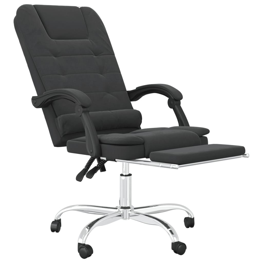 vidaXL kontorstol med massagefunktion kunstlæder sort