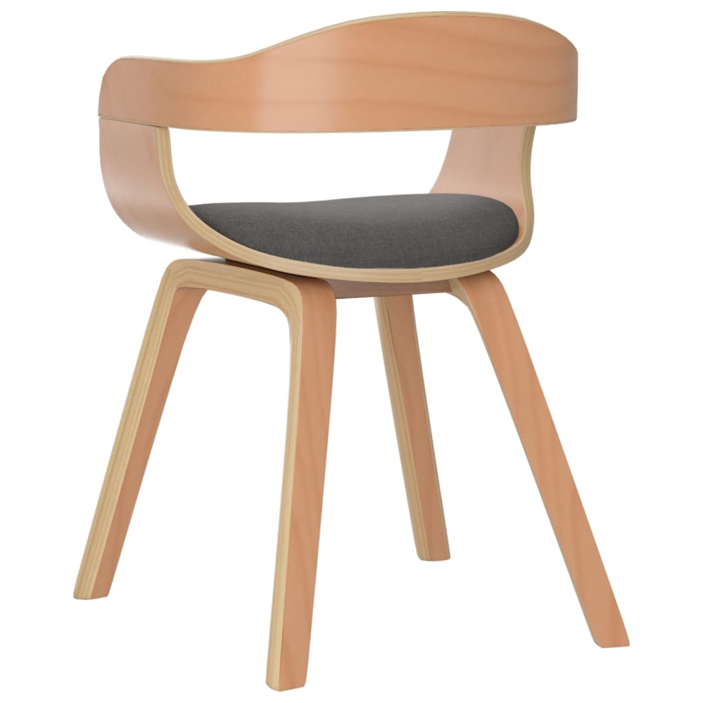 vidaXL spisebordsstole 2 stk. bøjet træ og stof lysegrå