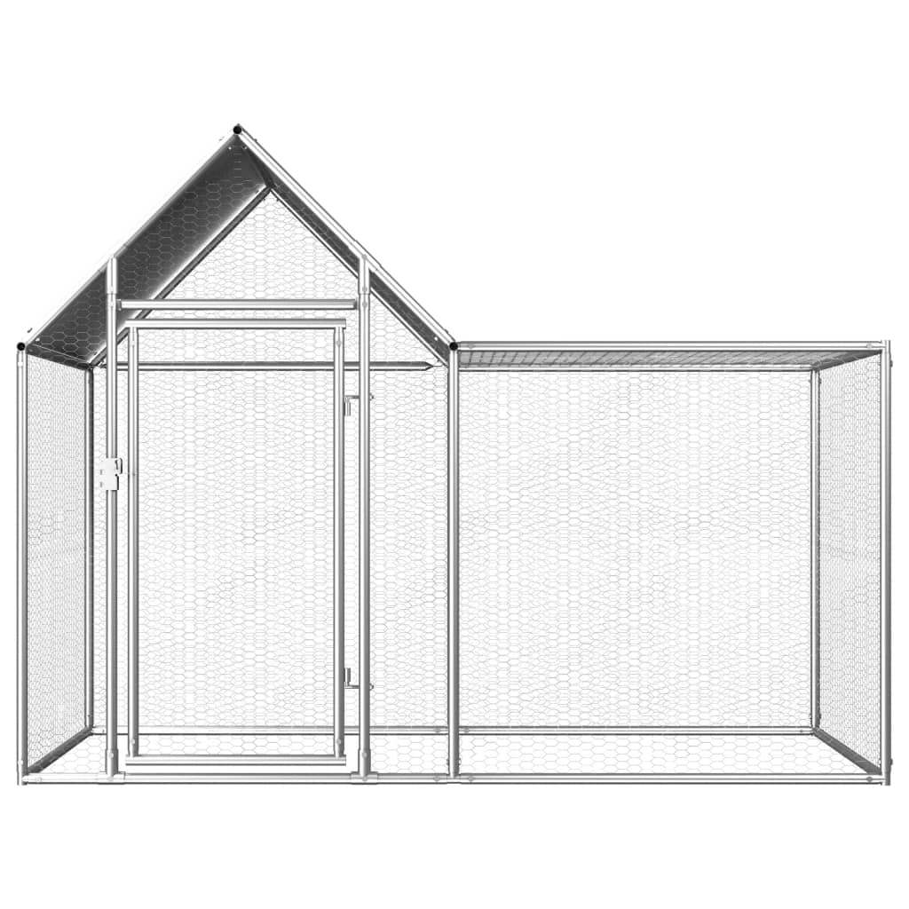vidaXL hønsegård 2x1x1,5 m galvaniseret stål