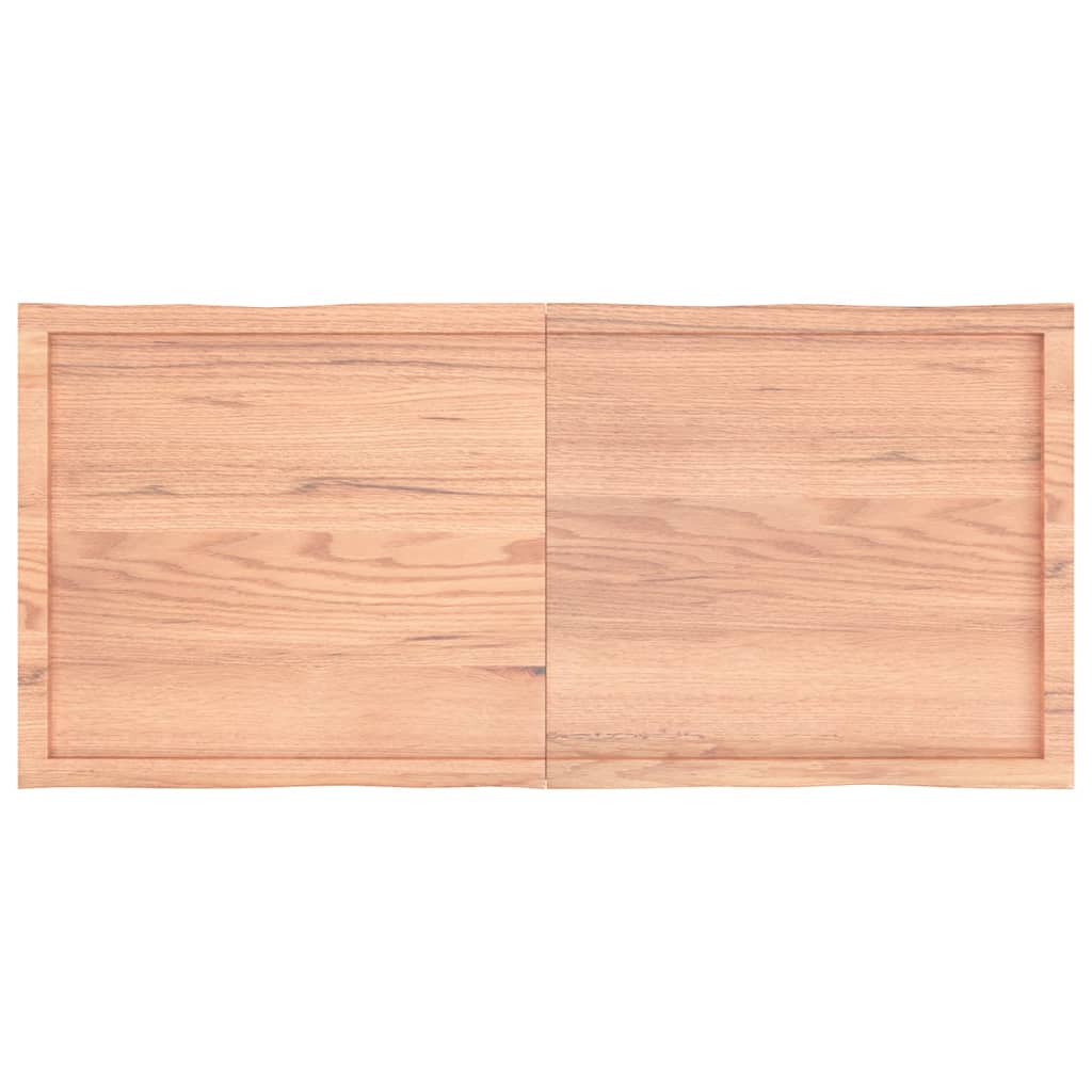 vidaXL bordplade 140x60x(2-6) cm naturlig kant behandlet træ lysebrun