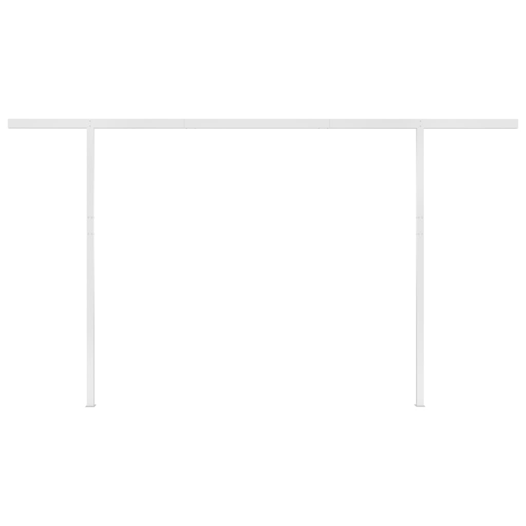vidaXL foldemarkise med stolper 4,5x3 m automatisk blå og hvid
