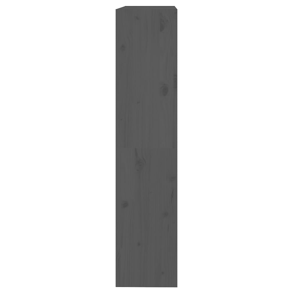 vidaXL bogreol/rumdeler 80x30x135,5 cm massivt fyrretræ grå