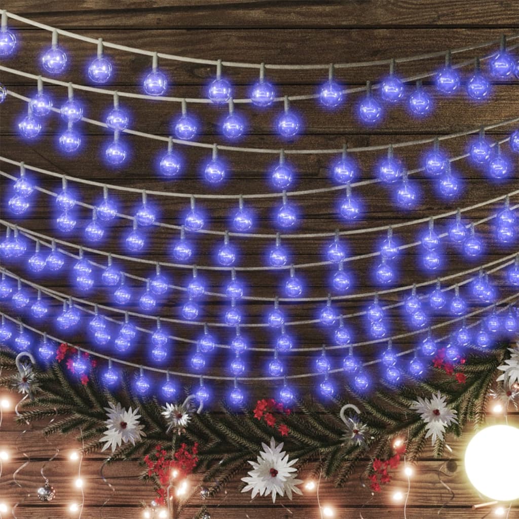 vidaXL fairy lights-lyskæder 20 m 200 LED'er 8 funktioner blå