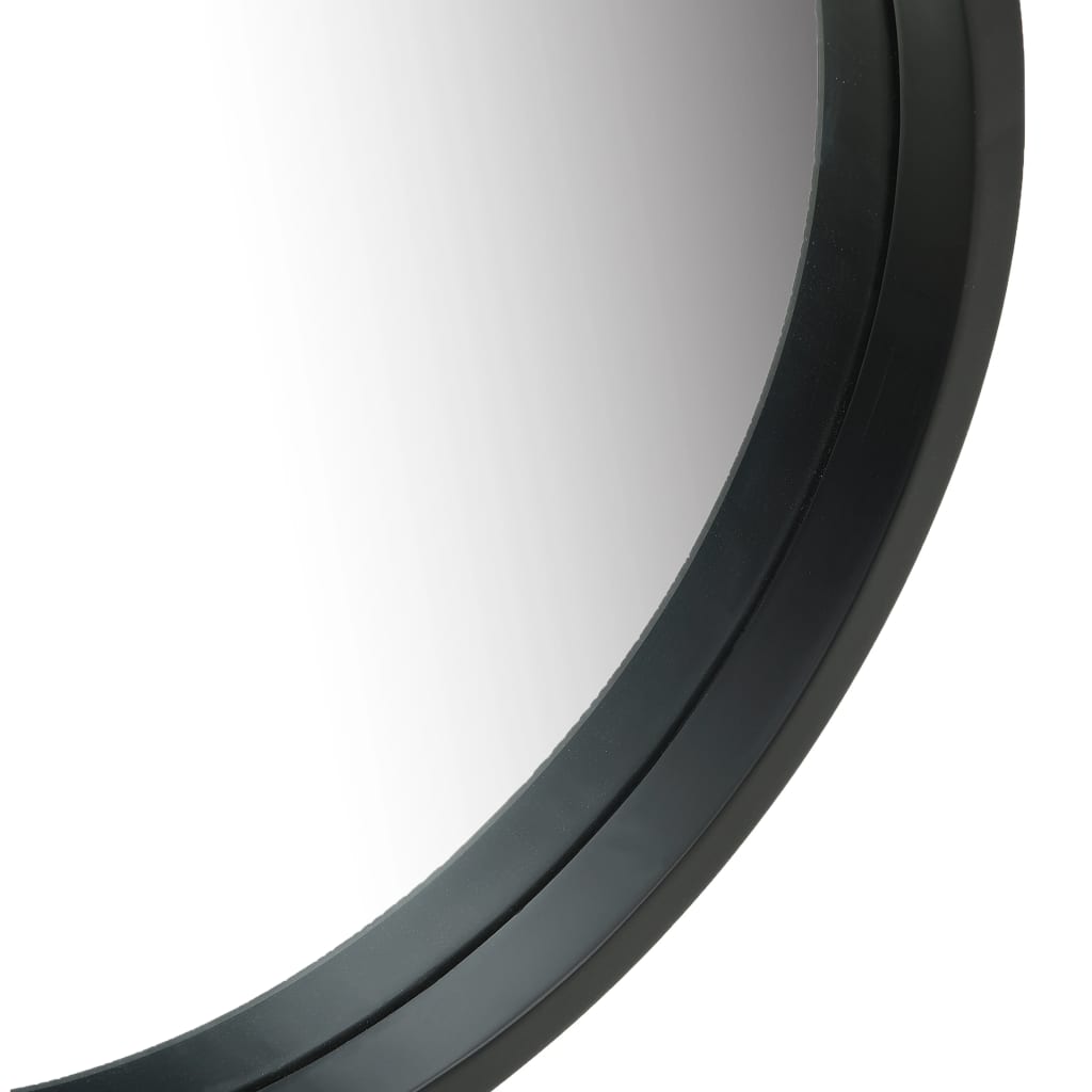 vidaXL vægspejl med rem 50 cm sort