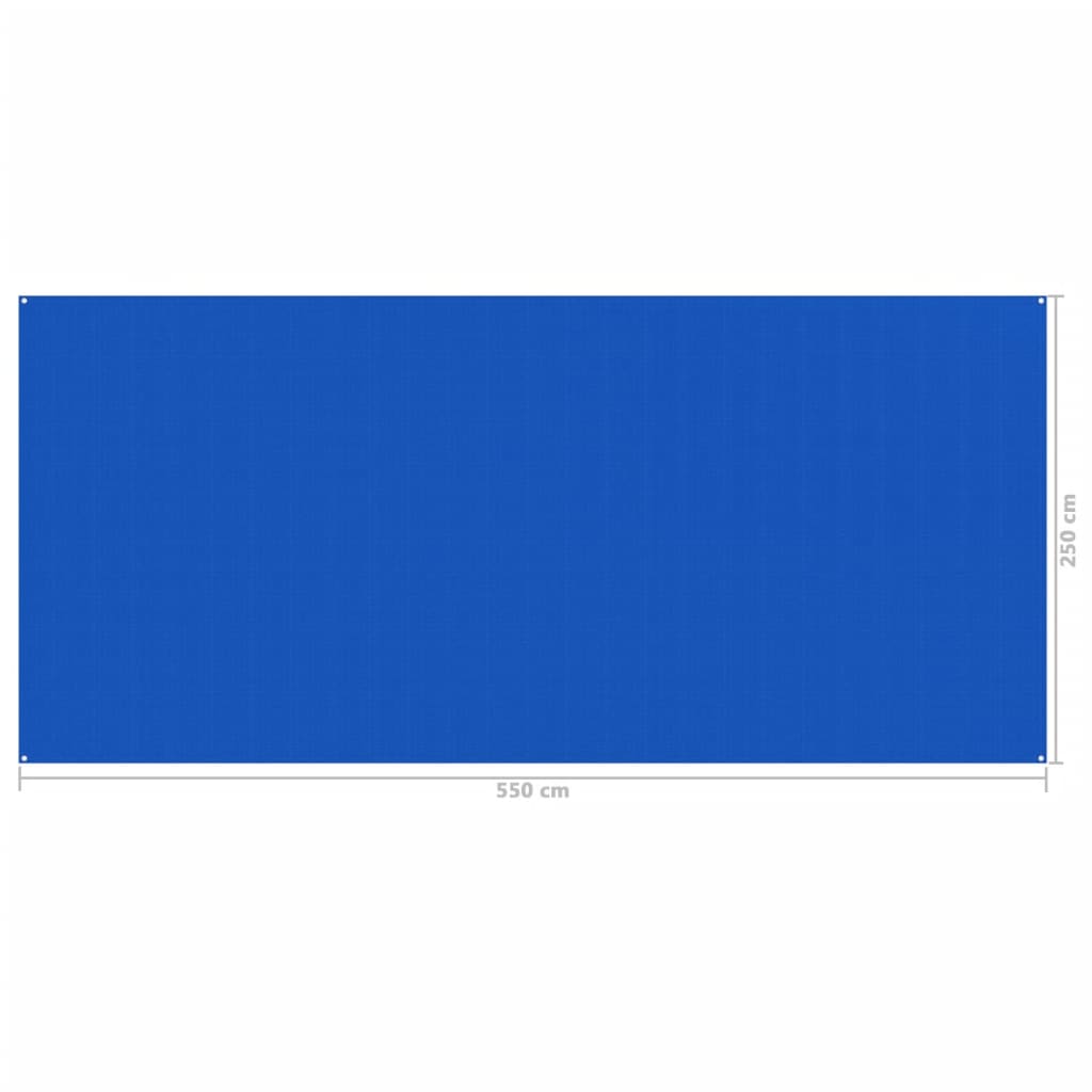 vidaXL telttæppe 250x550 cm blå