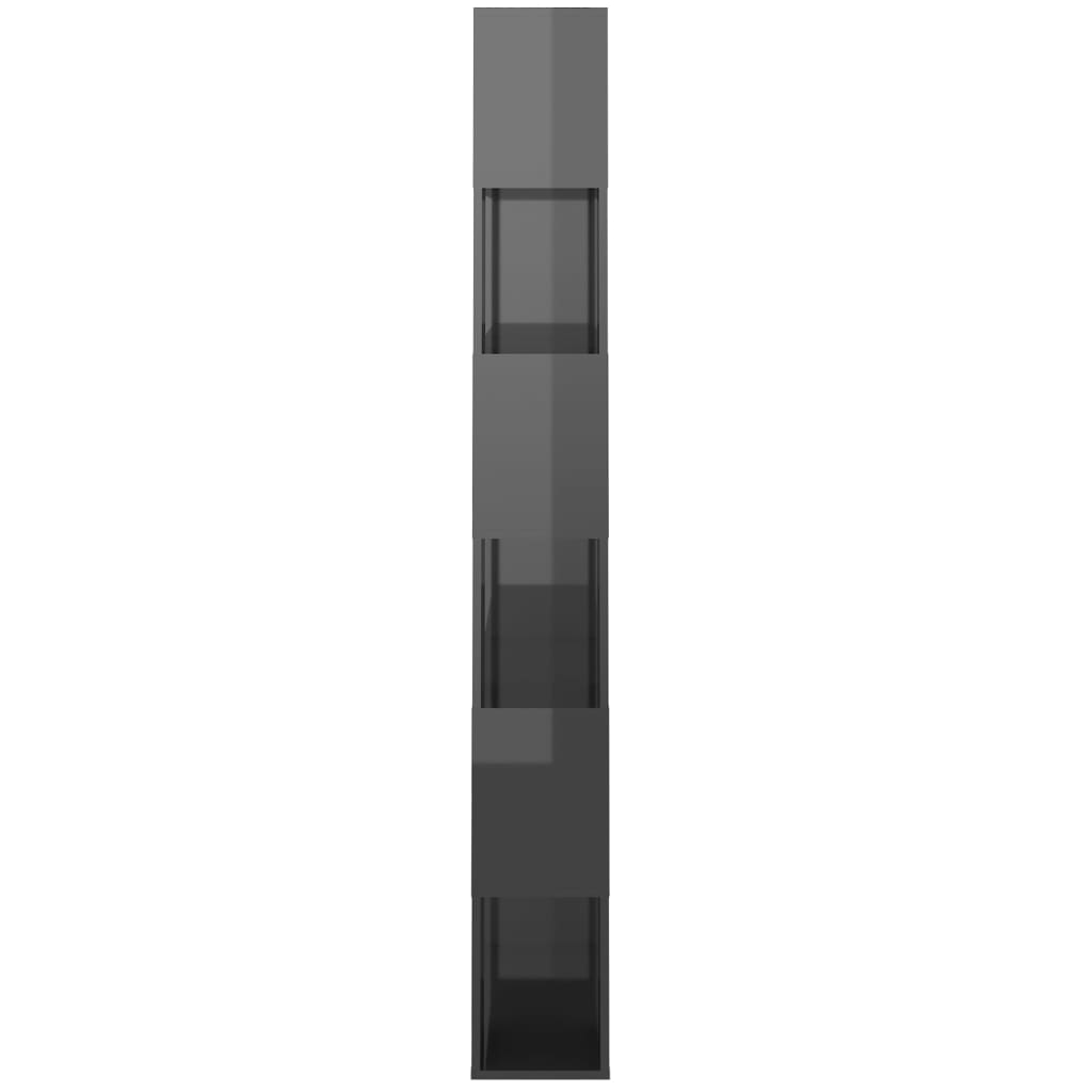 vidaXL bogreol/rumdeler 80x24x186 cm spånplade grå højglans