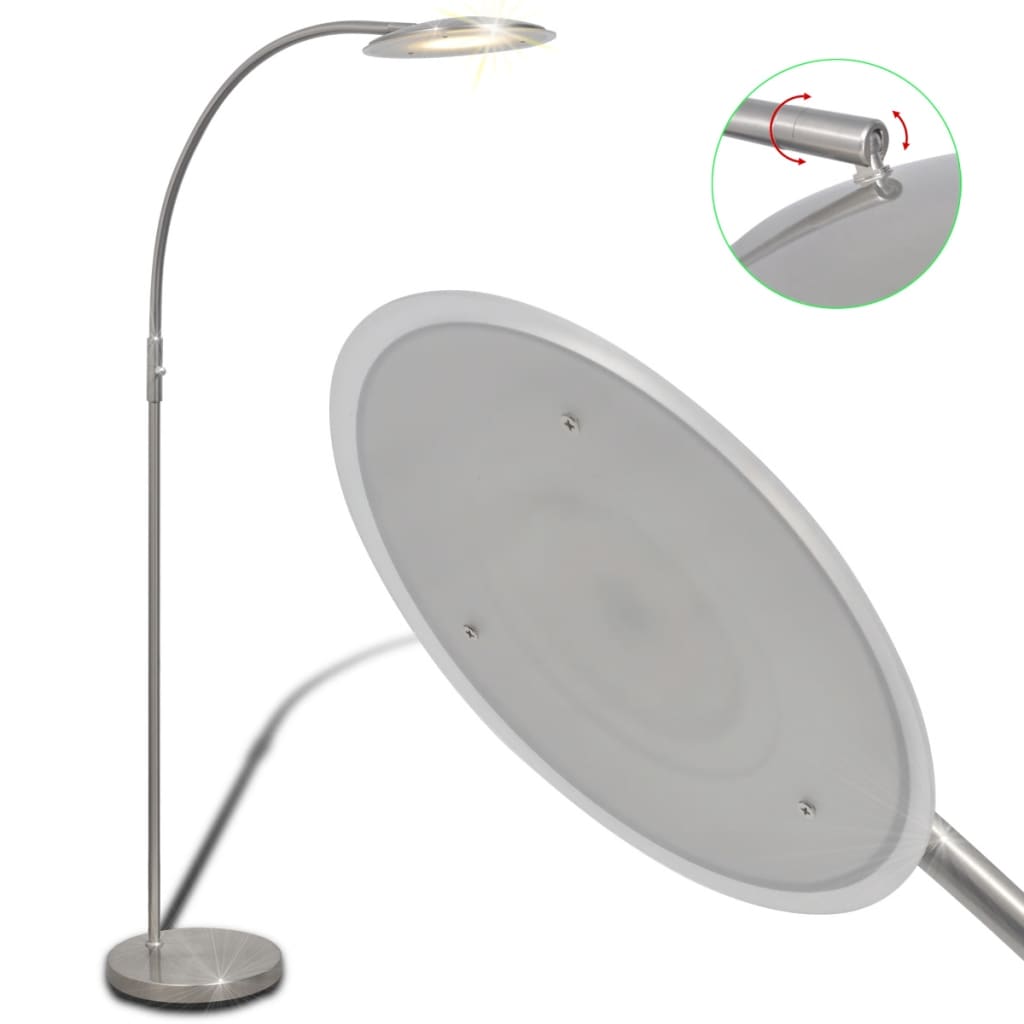 vidaXL LED-standerlampe i buet design, med dæmpning, 18 W