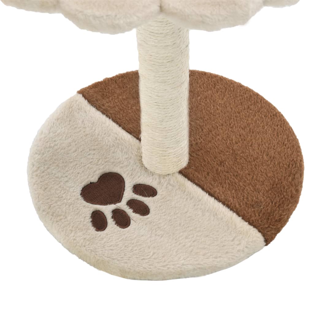 vidaXL kradsetræ til katte med sisal-kradsestolper 40 cm beige og brun