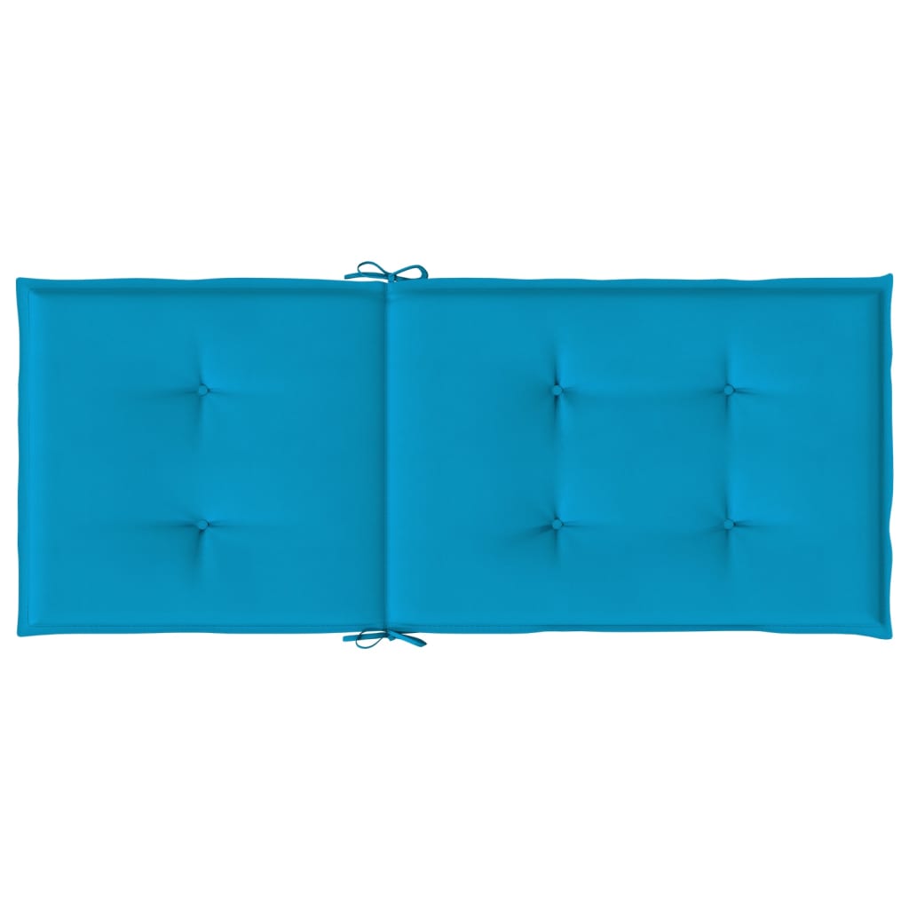 vidaXL stolehynder m. høj ryg 4 stk. 120x50x3 cm stof blå