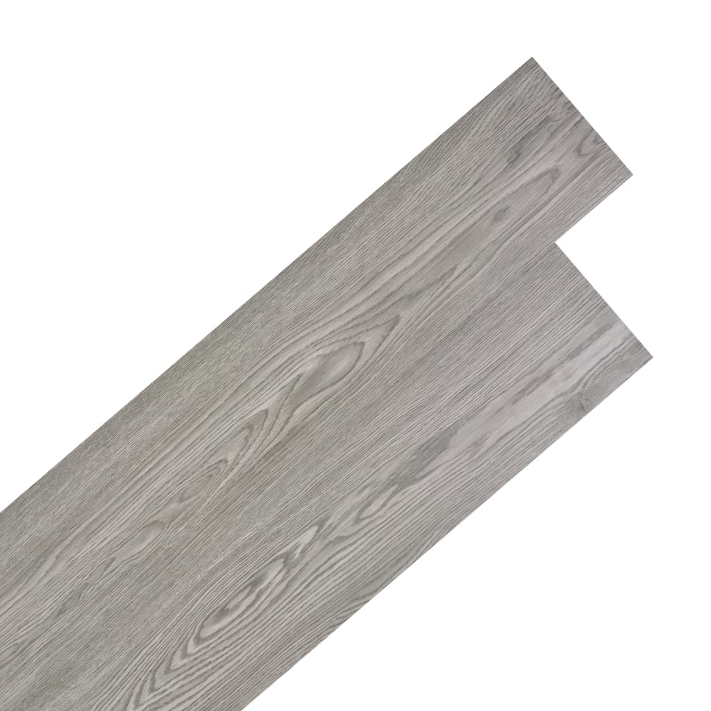 vidaXL selvhæftende PVC-gulvplanker 5,21 m² 2 mm mørkegrå