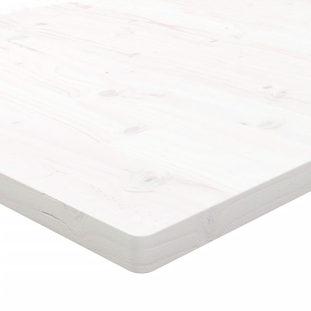 vidaXL bordplade 50x50x2,5 cm firkantet massivt fyrretræ hvid