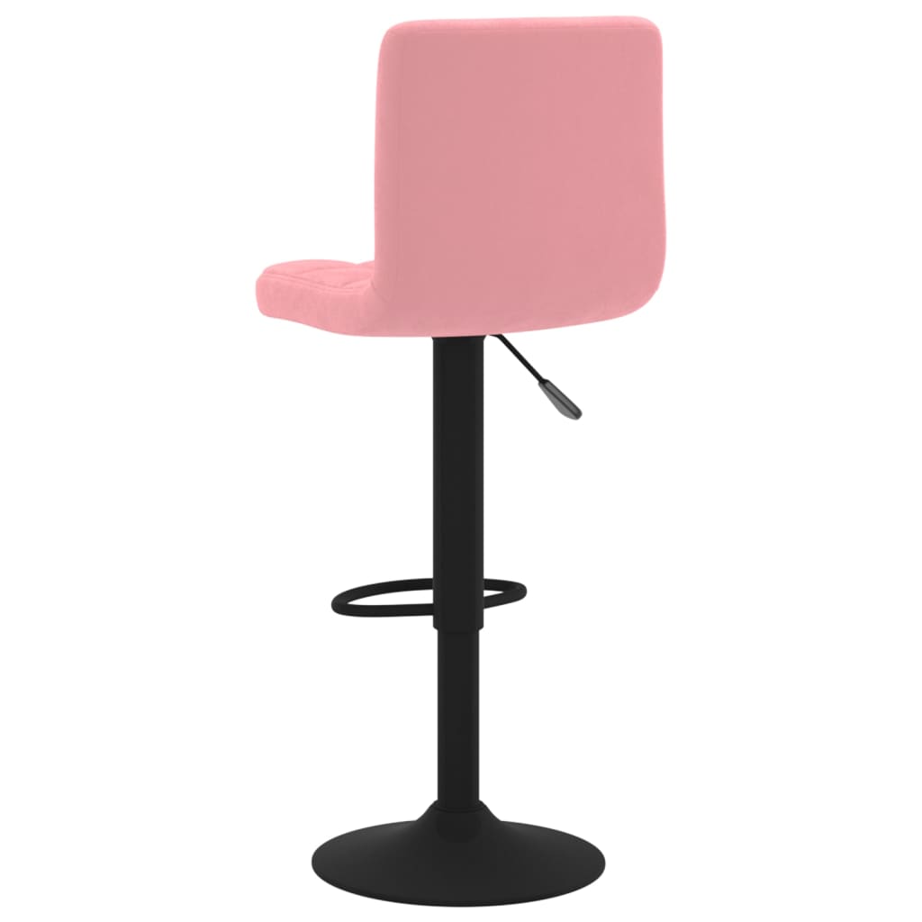 vidaXL barstole 2 stk. fløjl pink