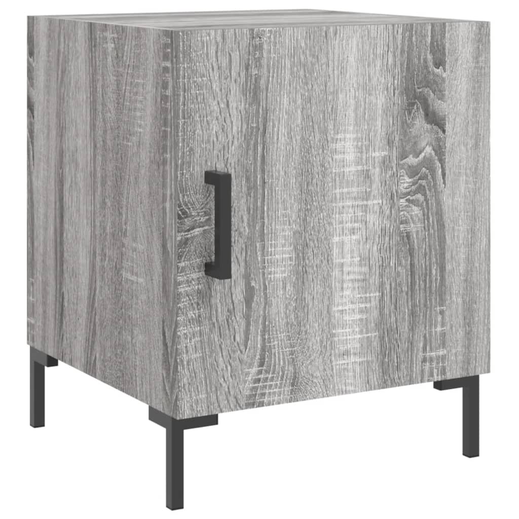 vidaXL sengebord 40x40x50 cm konstrueret træ grå sonoma-eg