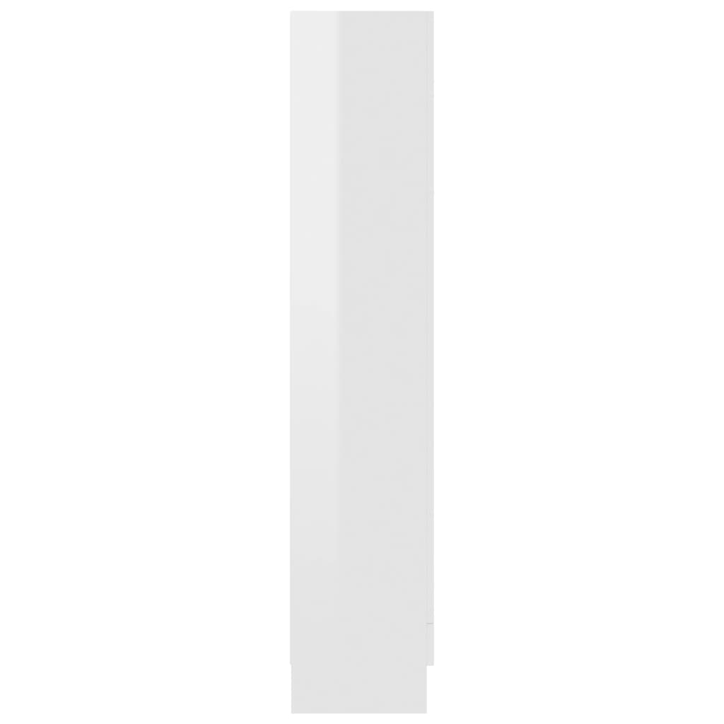 vidaXL vitrineskab 82,5x30,5x150 cm spånplade hvid højglans