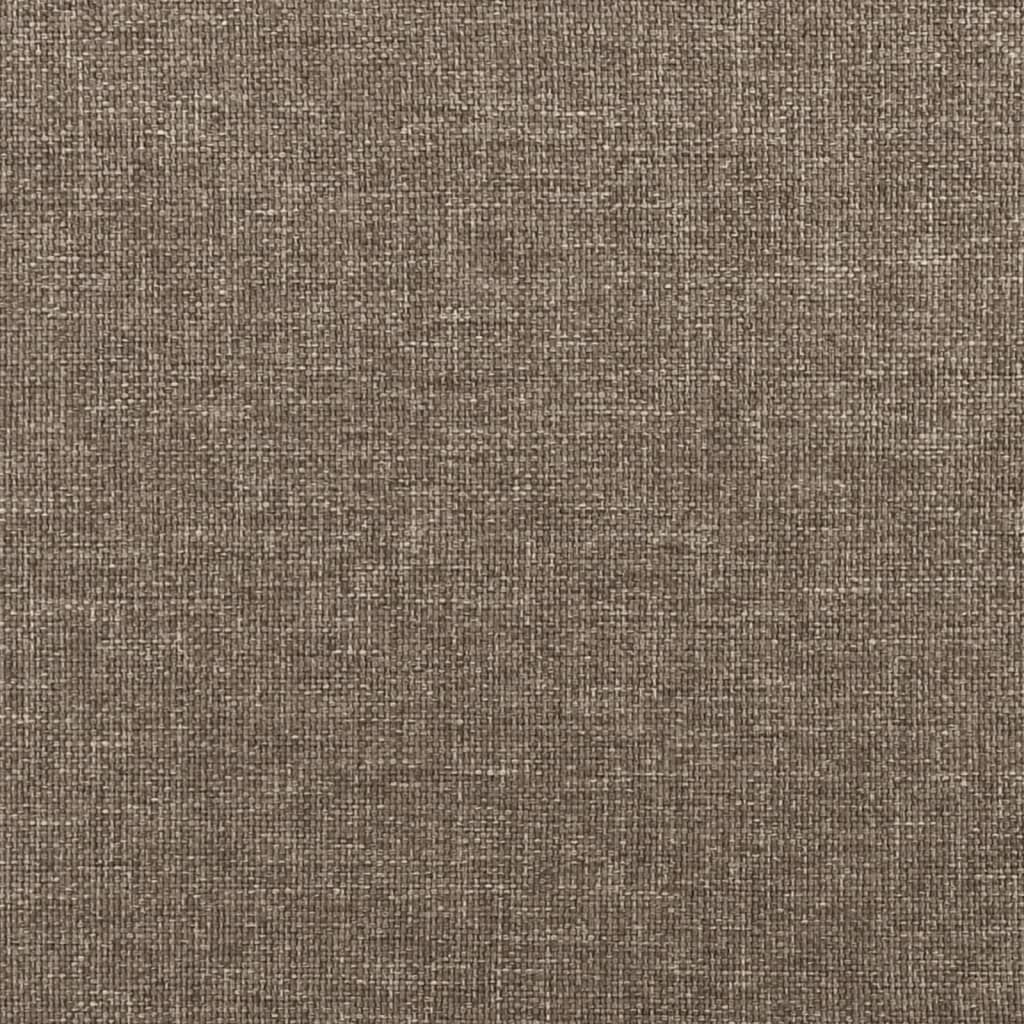 vidaXL sengegavl med kanter 103x16x118/128 cm stof gråbrun