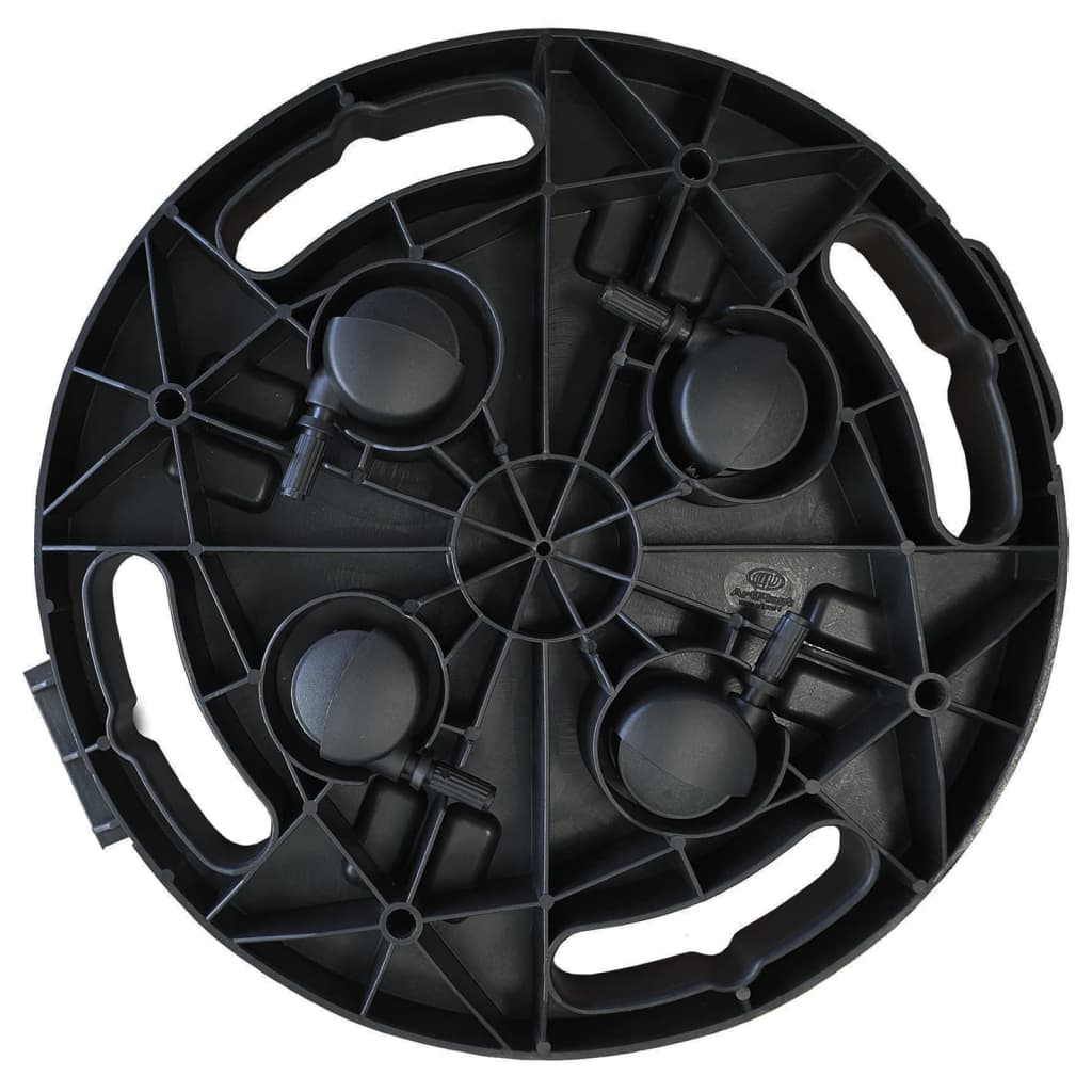 vidaXL plantevogn med hjul 30 cm i diameter 170 kg sort