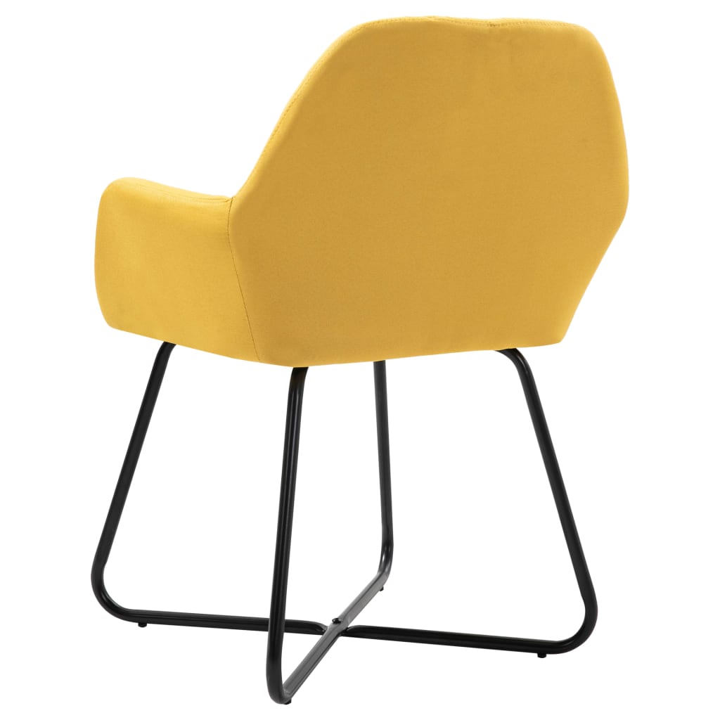 vidaXL spisebordsstole 6 stk. stof gul