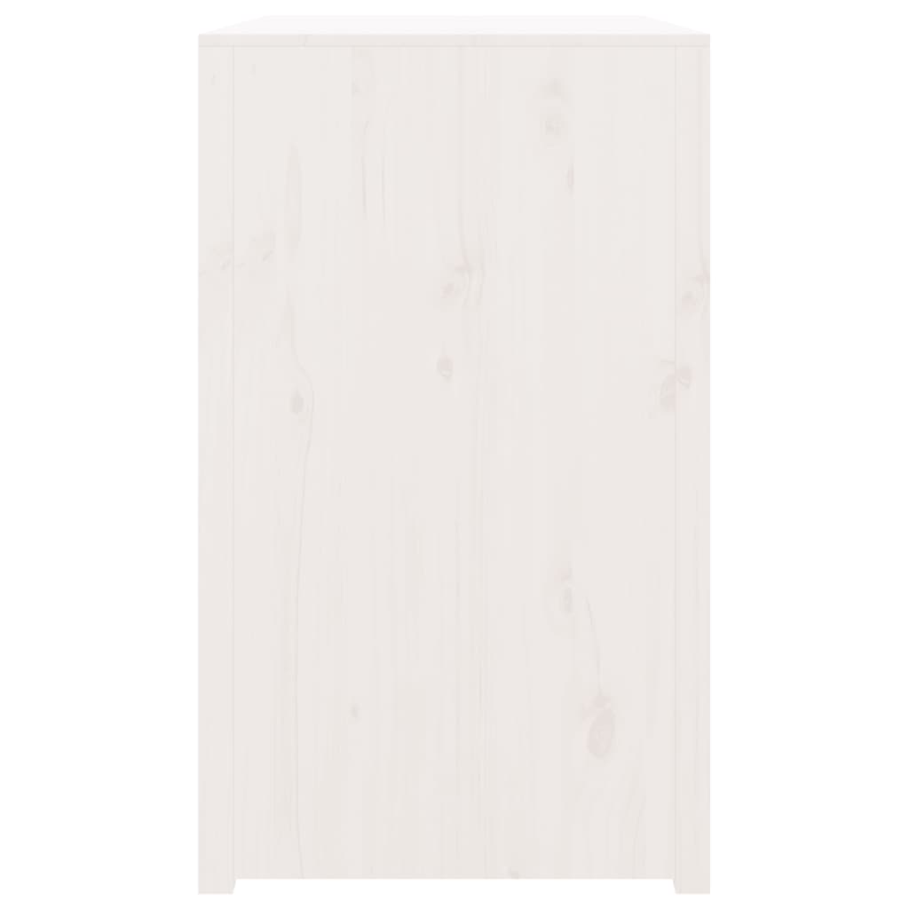 vidaXL udendørs køkkenskab 106x55x92 cm massivt fyrretræ hvid