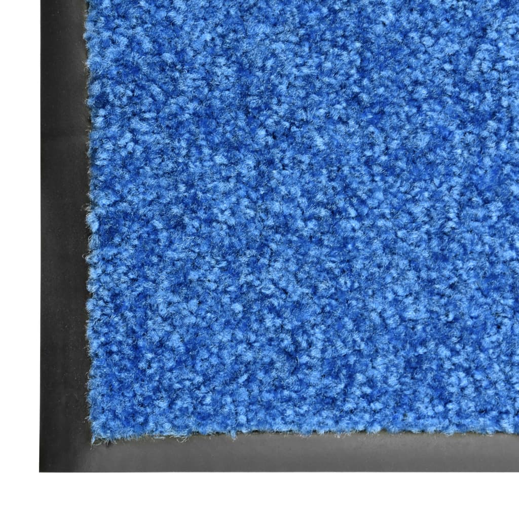 vidaXL vaskbar dørmåtte 40x60 cm blå