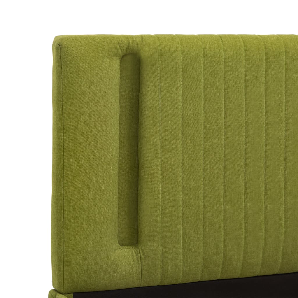 vidaXL sengestel med LED 120 x 200 cm stof grøn