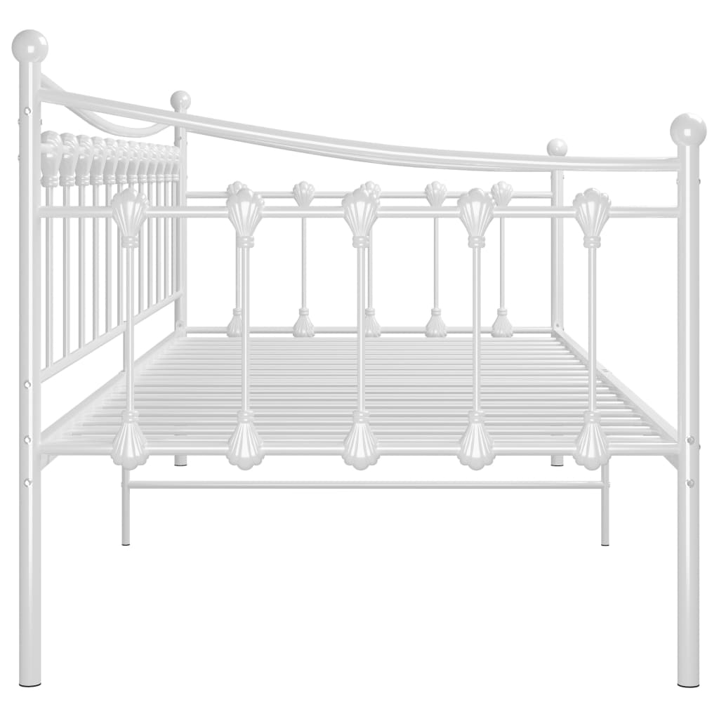 vidaXL sengestel til sovesofa 90x200 cm metal hvid