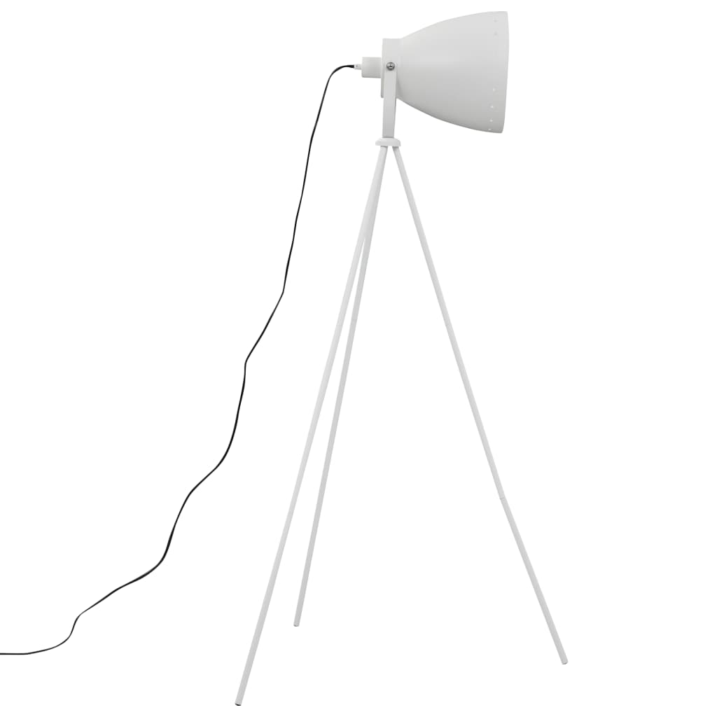 vidaXL gulvlampe med trefod E27 metal hvid