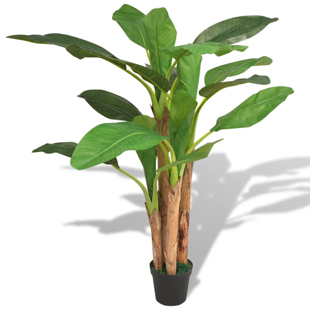 vidaXL kunstig bananplante med potte 175 cm grøn