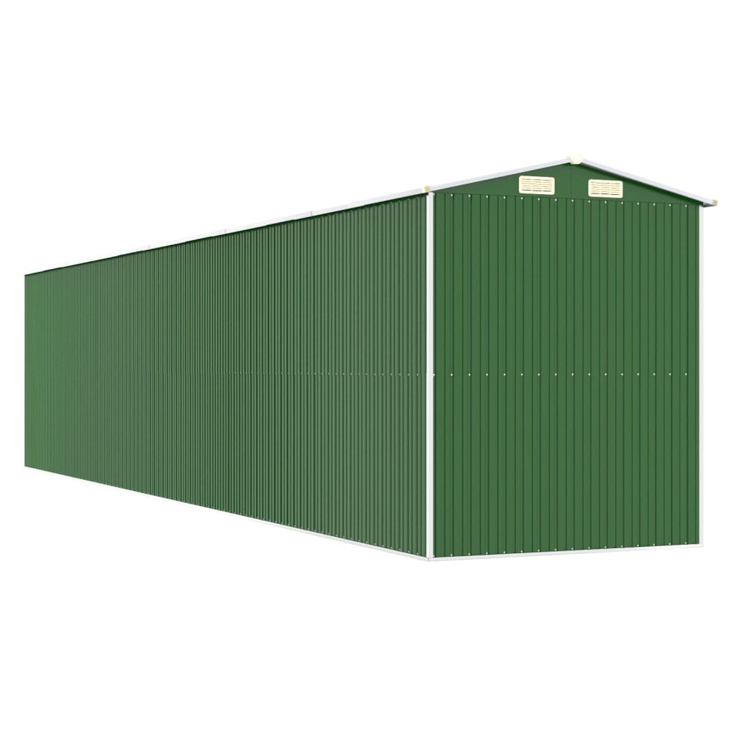 vidaXL haveskur 192x938x223 cm galvaniseret stål grøn