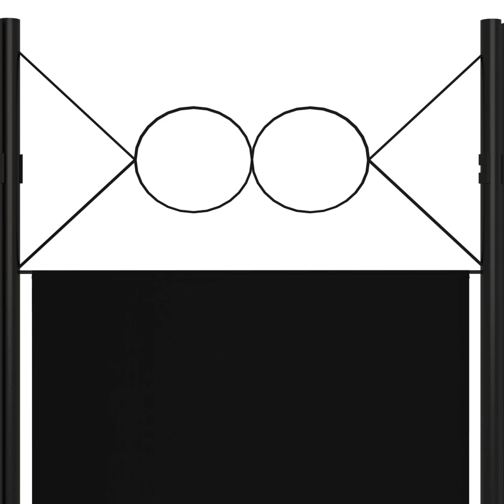 vidaXL 3-panels rumdeler 120x180 cm sort