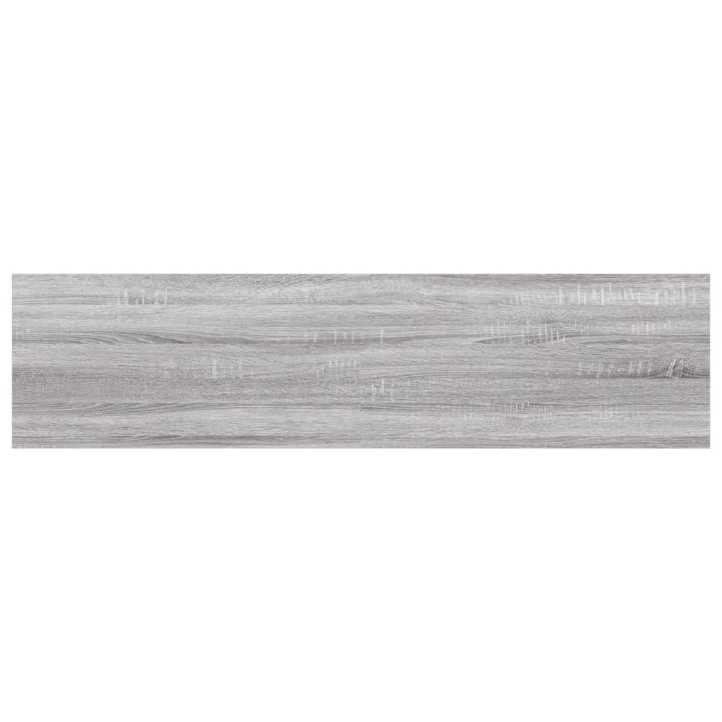vidaXL væghylder 4 stk. 40x10x1,5 cm konstrueret træ grå sonoma-eg